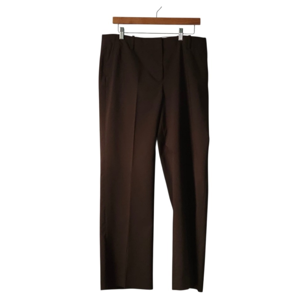 Talbots Heritage Wide Leg Trousers Brown 12‎ Dress Pants Career Slacks - Picture 3 of 11